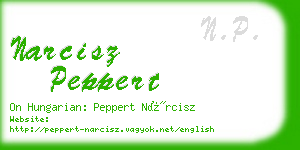 narcisz peppert business card